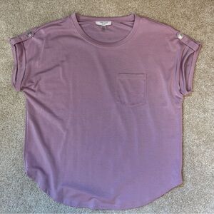 Cable & Gauge Purple Short Sleeve Relaxed T-Shirt
